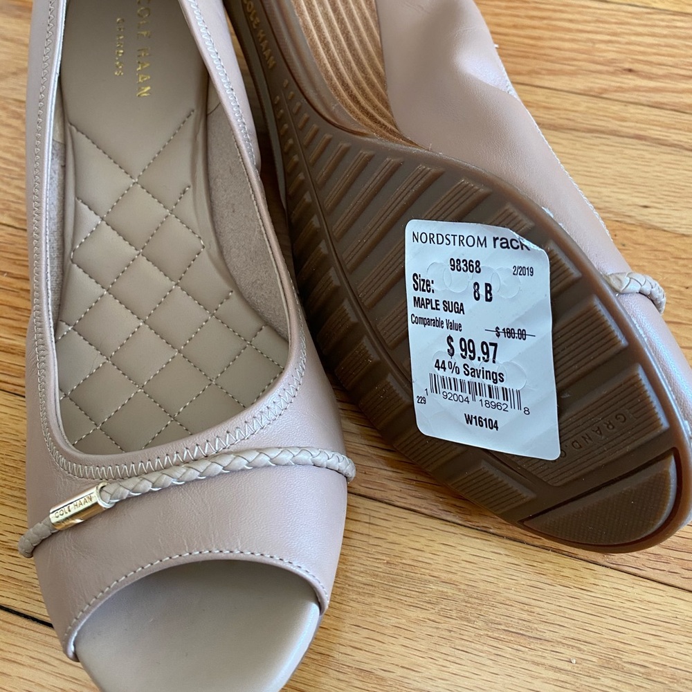Brand new never worn cole Haan wedges